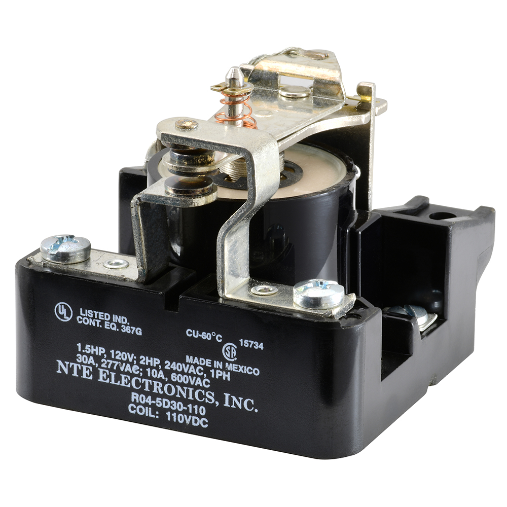 Relay-110VDC 30AMP SPDT Heavy Duty Open Frame