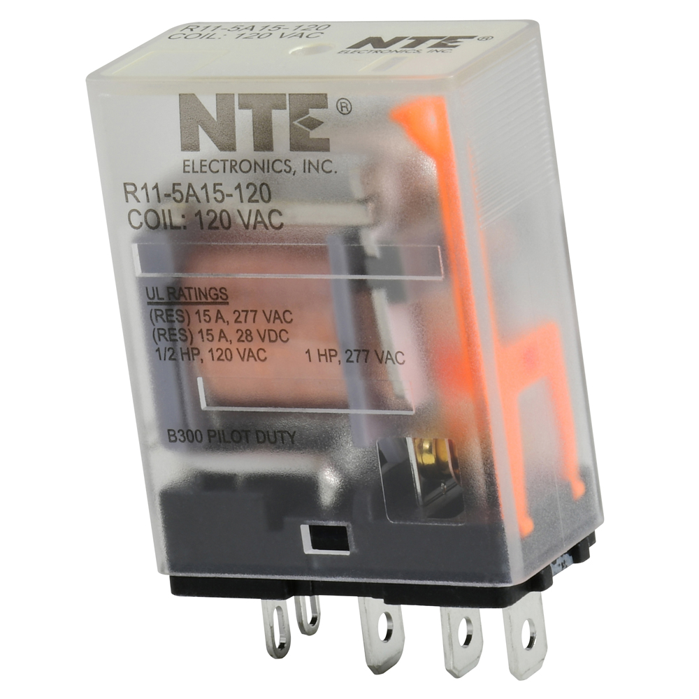 Relay-15amp SPDT 120vac Plug-in Mount