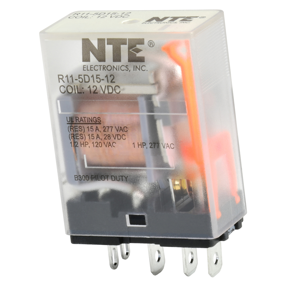 Relay-15amp SPDT 12vdc Plug-in Mount