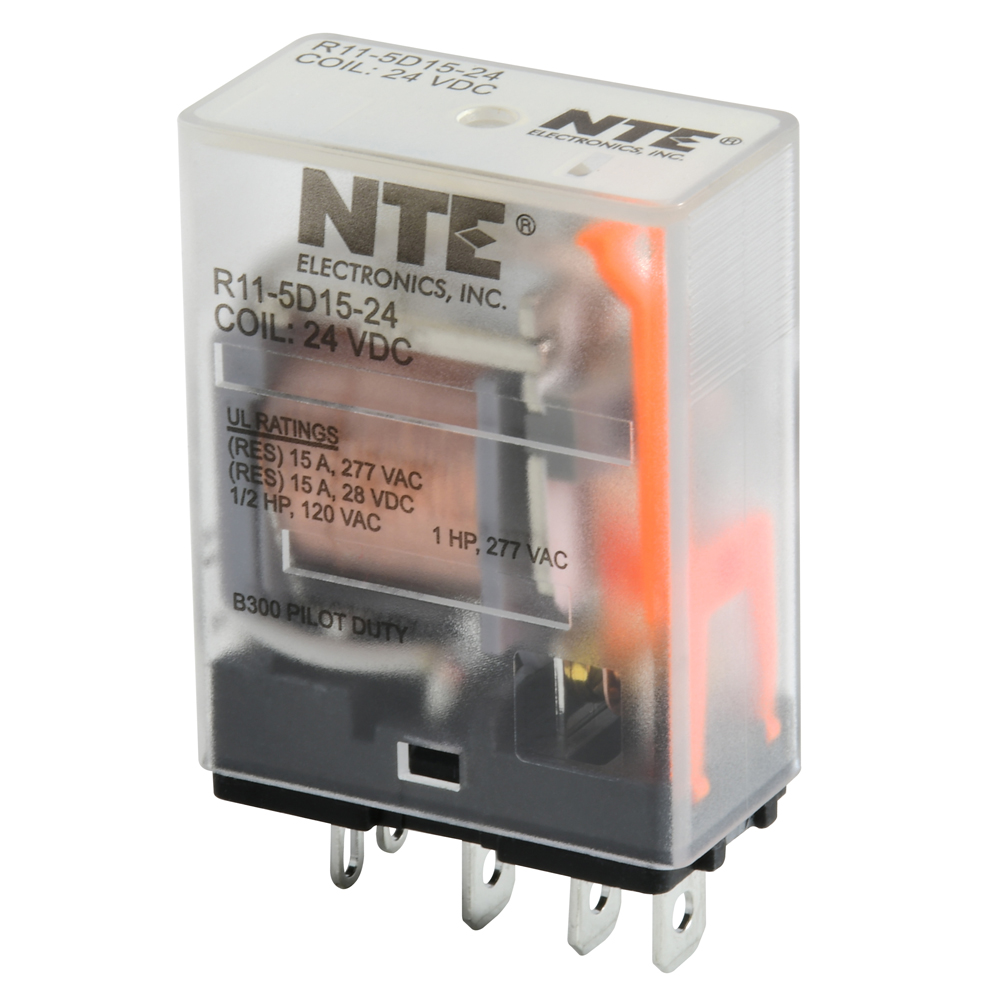 Relay-15amp SPDT 24vdc Plug-in Mount