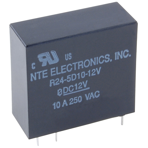 Relay-spdt 10amp 12vdc PC Board Mount Flat-pack Epoxy Sealed                                        