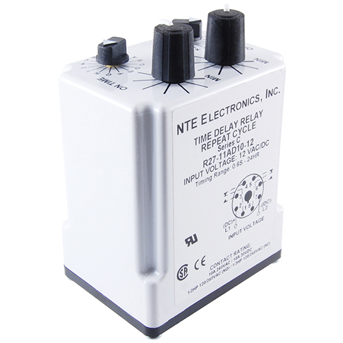 Relay-programmable Repeat Cycle Time Delay Dpdt 10amp 24V AC Or DC 8-pin Octal Plug-in On Then Off
