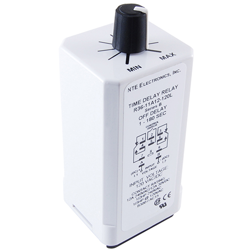 Relay-time Delay Dpdt Delay On Release 12amp 120vac .187 Quick Connect 0.1-10 Second Timing Range