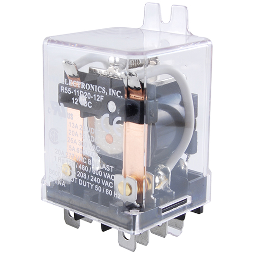 Relay SPDT 25A 120vac .250 Inch Quick Connect Terminals Flange Mount