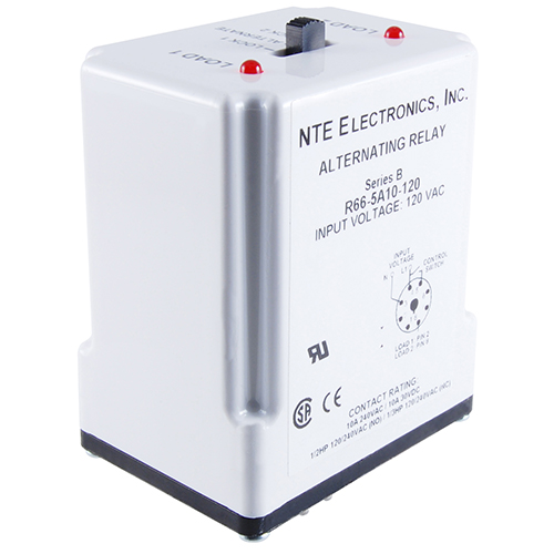 Relay-alternating Dpdt(cross Wired)120vac 10A 8-pin Octal Base LED Indicates Output Relay Status