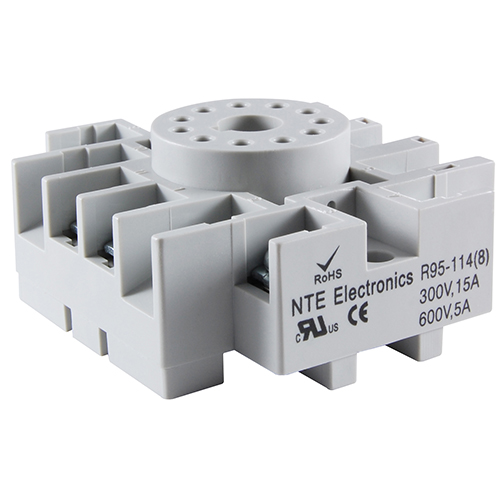 Socket 11-pin Octal Panel/surface Mount Din Rail Mountable Pressure Clamp Screws