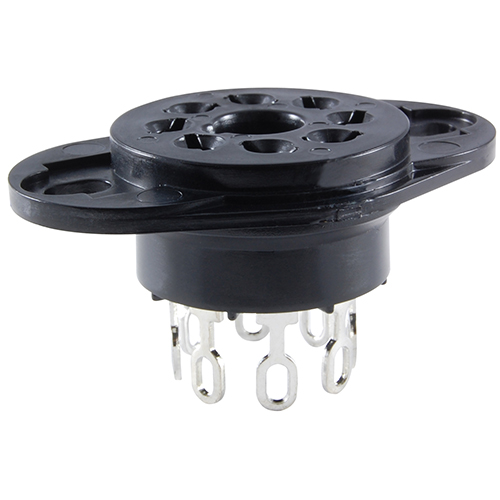 Socket 8-pin Octal Panel Mount Solder Terminals 300V 10amp