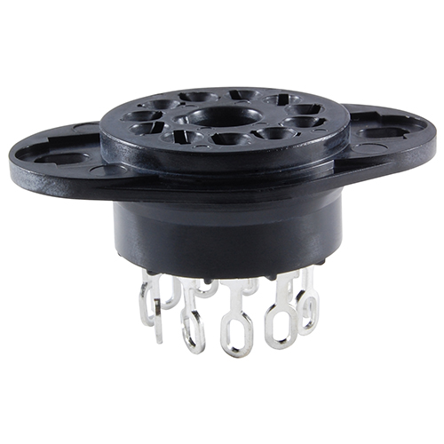 Socket 11-pin Octal Panel Mount Solder Terminals 300V 10amp