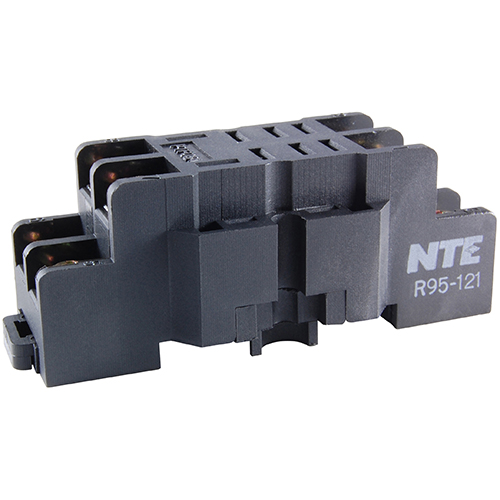 Socket 8-pin Midget .187 Blade Panel Or Surface Or Din Rail Mount Pressure Clamp Screws 300V 10A