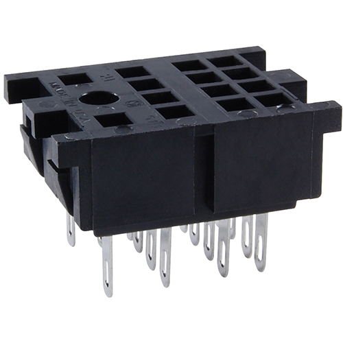 Socket 14-pin Mini Blade Panel Mount With Solder Terminals For 4PDT 300V 10amp