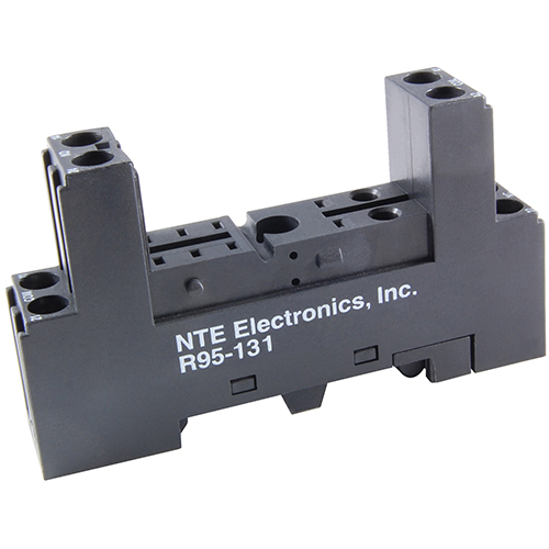 Socket-dpdt 8-pin Slim Line Din Rail Mount Finger Safe 300V 12 AMP