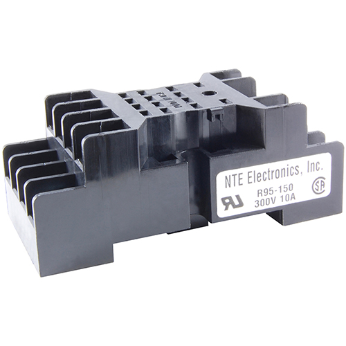 Socket 8-pin Miniature Blade Panel Or Din Rail Mount Dpdt Pressure Clamp Screws 300V 10 AMP