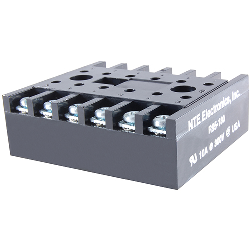 Socket 12-pin Heavy Duty Surface Mount With Pressure Clamp Screws 300V 10 AMP