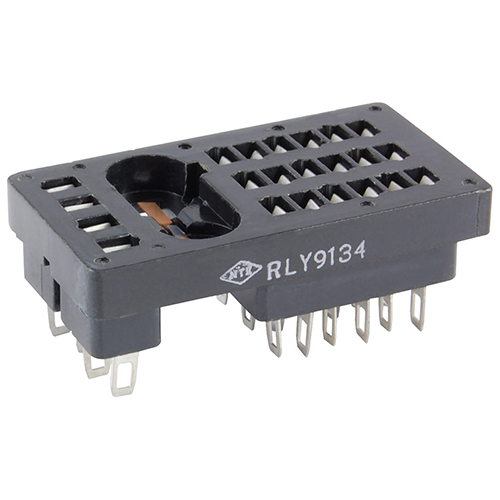 Socket 22-pin Panel Mount With Solder Terminals 300V 10 AMP