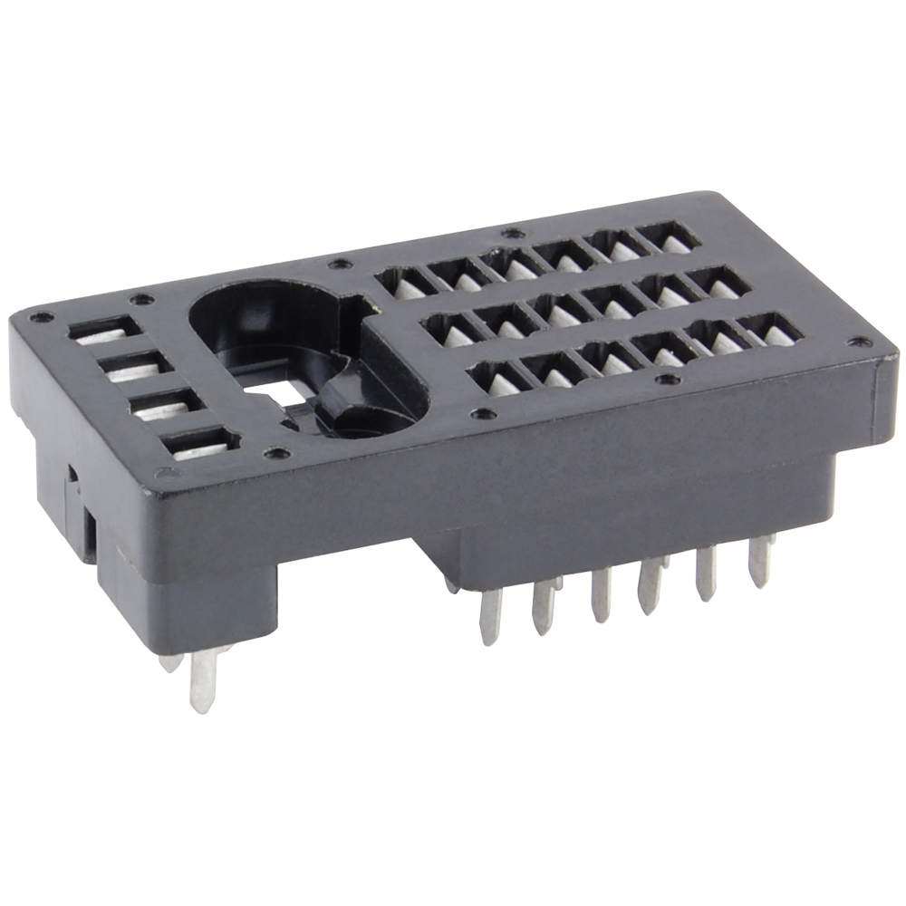 Socket 22-pin Panel Mount With Solder Terminals 300V 10 AMP