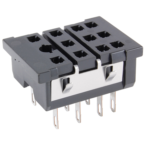 Socket 11pin Blade Panel Mount Solder Terminals 300 Volt 7 AMP