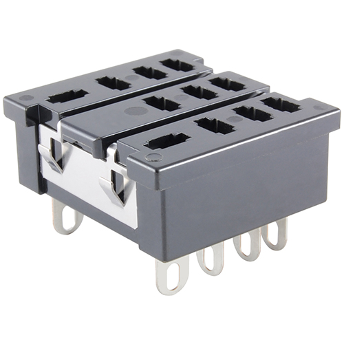Socket 11pin Blade Panel Mount Solder Terminals 3PDT 300 Volt 10 AMP