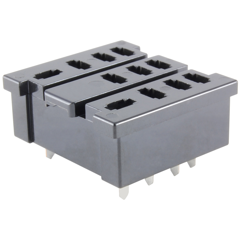 Socket 11pin Blade PC Mount Solder Terminals 3PDT 300 Volt 10 AMP