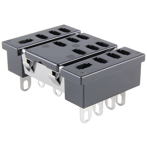 Socket 14pin Blade Panel Mount Solder Terminals 4PDT 300 Volt 10 AMP