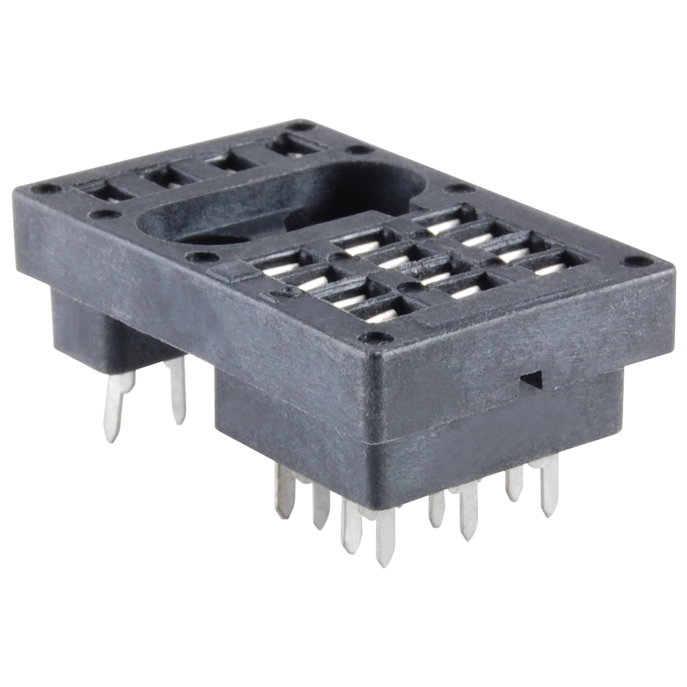 Socket-16 Pin Blade 4PDT PC Board Mount Solder Terminals 300V 10amp