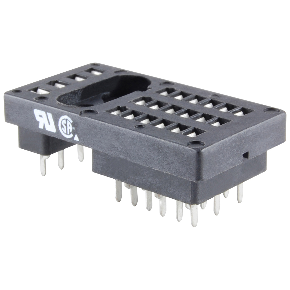 Socket-22 Pin Blade 6pdt PC Board Mount Solder Terminals 300V 10amp