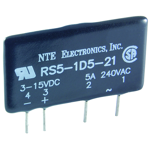 Relay-Solid State 5 AMP 3-15vdc Input 12-280vac Output SPST-no Random Turn On Printed Circuit Board