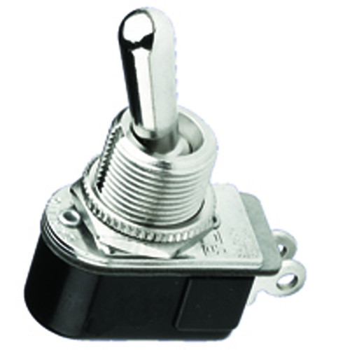 Switch Bat Handle Toggle SPST On-none-off 6a 125vac Solder Lug Terminal On End .500 In Mounting HolE