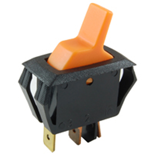 Rocker Switch Illuminated Snap-in SPST Off-none-on 16A 125vac AMber Rocker 125V Neon .250 Inch Qc