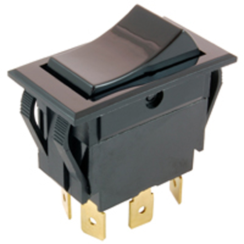 Rocker Switch Dpdt On-none-(on) 15A 125vac Snap-in