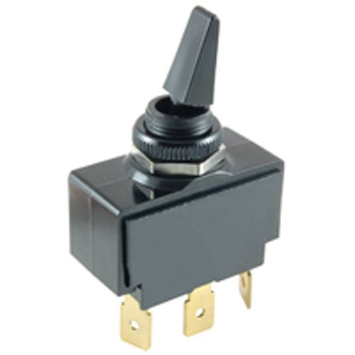 Switch Paddle Toggle SPDT On-off-on 20A 125vac .5000 Mounting Hole .250 Inch Quick Connect TerminalS