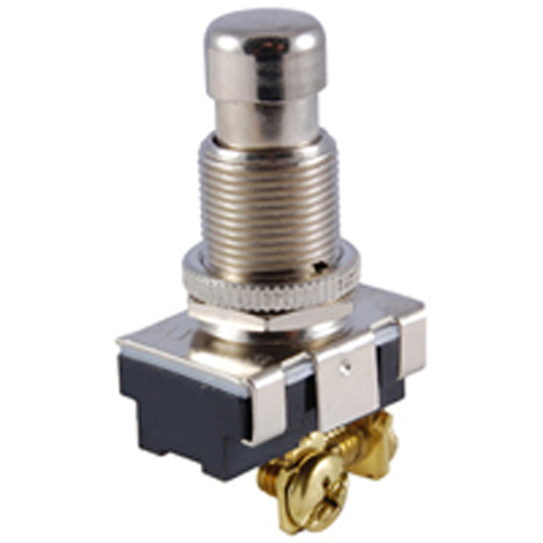 Switch Pushbutton SPST On-(off) 15A 125vac Screw Terminals