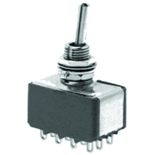 Switch Toggle Miniature Bat Handle 4PDT 6a 125vac On-none-on Epoxy Sealed Solder Terminals          