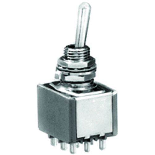 Switch Toggle Miniature Bat Handle 3PDT 6a 125vac On-off-on Epoxy Sealed Solder Terminals           