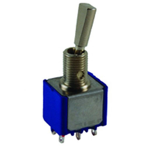 Switch Toggle Miniature Flat Handle Dpdt 6a 125vac On-none-on Epoxy Sealed Solder Lug Terminals     