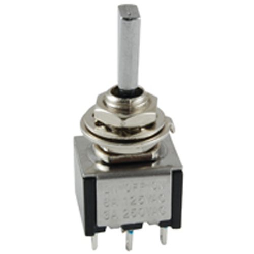 Switch Toggle Miniature Flat Handle Dpdt 6a 125vac On-off-on Epoxy Sealed Solder Lug Terminals      