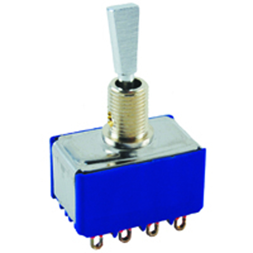 Switch Toggle Miniature Flat Handle 4PDT 6a 125vac On-none-on Epoxy Sealed Solder Lug Terminals     