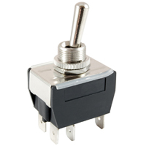 Switch Waterproof Bat Handle Toggle Dpdt 16A 277vac On-off-on .250 Quick Connect Terminals          