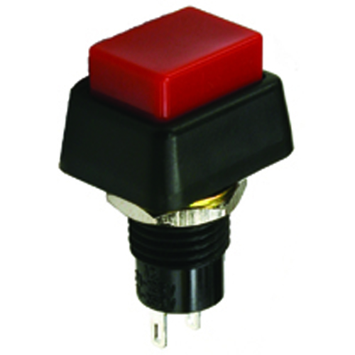 Switch Mini Pushbutton SPST 3a 125vac Off-(on) Blak Body/actuator Solder Lug Terminal .402 In Hole  