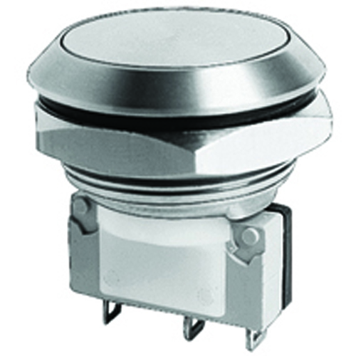 Switch Anti-vandal 22mm SPST-no/nc On-(off) 5a Solder Lug Terminals Stainless Steel Flat Button