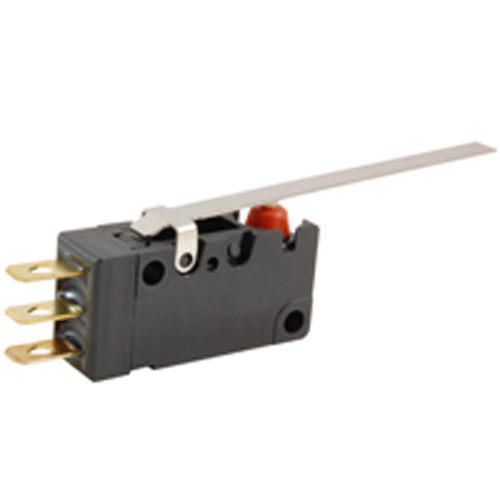 Switch Snap ACtion Watertight SPDT 0.1A Long Hinge Lever Actuator Quick Connect Terminals 60G Force 