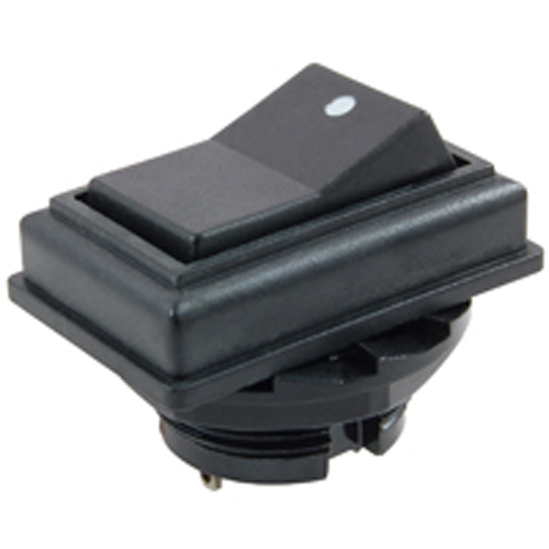 Rocker Switch Round Hole SPST 6a 125V On-none-off W/dot Legend Solder Lug Terminals