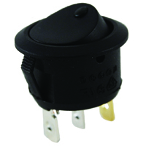 Rocker Switch Illuminated Round Hold SPST 16A 125vac On-none-off Green Neon Lamp .187 Qc Terminals