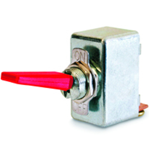 Switch Paddle Handle Toggle SPST On-none-off 50A 125vac Red Paddle .500 In Mount Hole Screw TerminaL