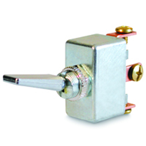 Switch Paddle Handle Toggle SPDT On-off-on  50A 12vdc Chrome Paddle .500 In Mount Hole Screw Term   