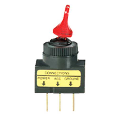 Switch Illuminated Duck Bill Toggle SPST On-none-off 20A 12vdc Red 12V Neon Lamp .250 In Qc Term    
