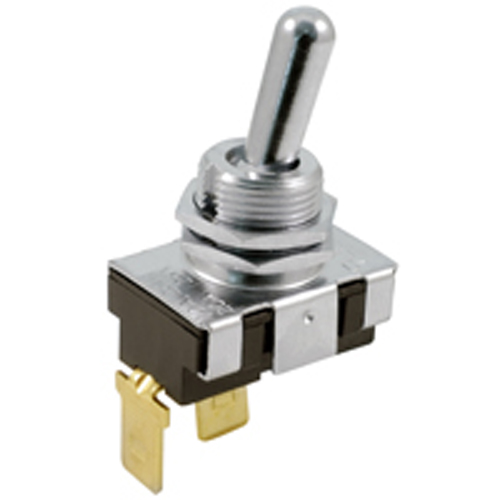 Switch Bat Handle Toggle SPST (on)-none-off 20A 125vac .250 Qc Terminal .500 In Mounting Hole       