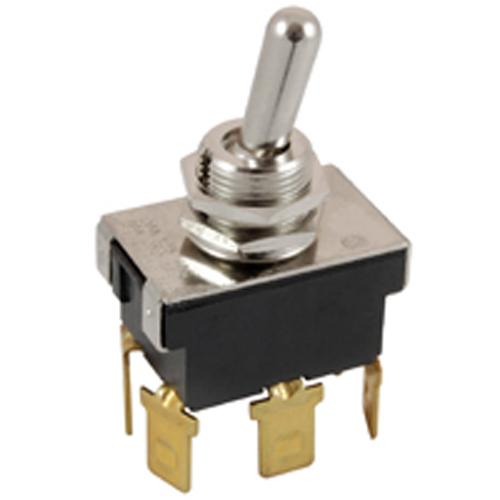 Switch Bat Handle Toggle Dpdt On-none-on 20A 125vac .250 Qc Terminals .500 In Mounting Hole         