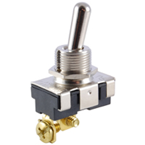 Switch Bat Handle Toggle SPST On-none-off 20A 125vac Screw Terminals .500 In Mounting Hole          