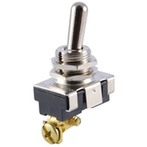 Switch Bat Handle Toggle SPST On-none-(off) 20A 125vac Screw Terminals .500 In Mounting Hole        