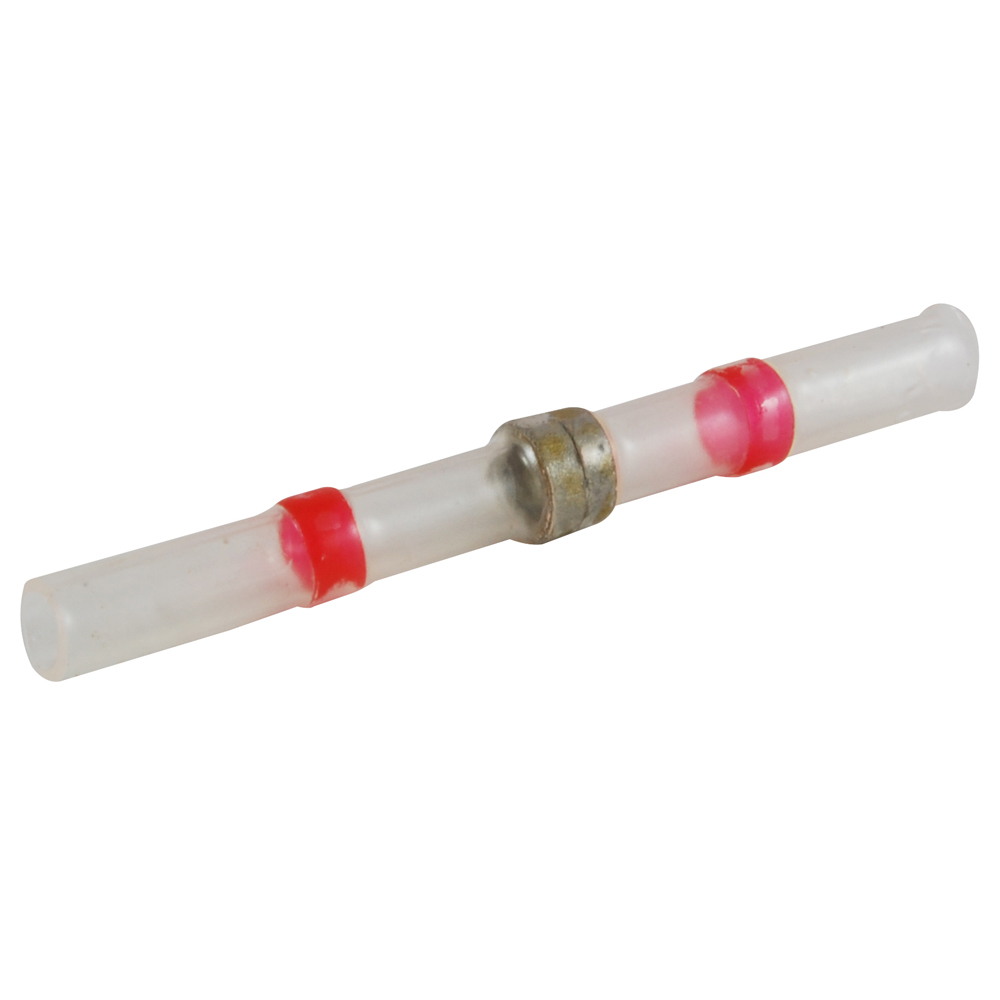 Butt Connector Solder/heat Shrink Insulated 22-18awg Waterproof Internal Fluxed Solder Ring 100/pkg